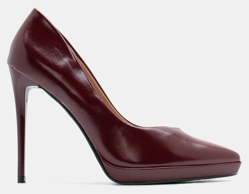 Γόβες Μυτερές Μονόχρωμες - Μπορντό