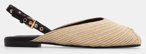 Γόβες Peep Toe με Τόκα - Μπεζ