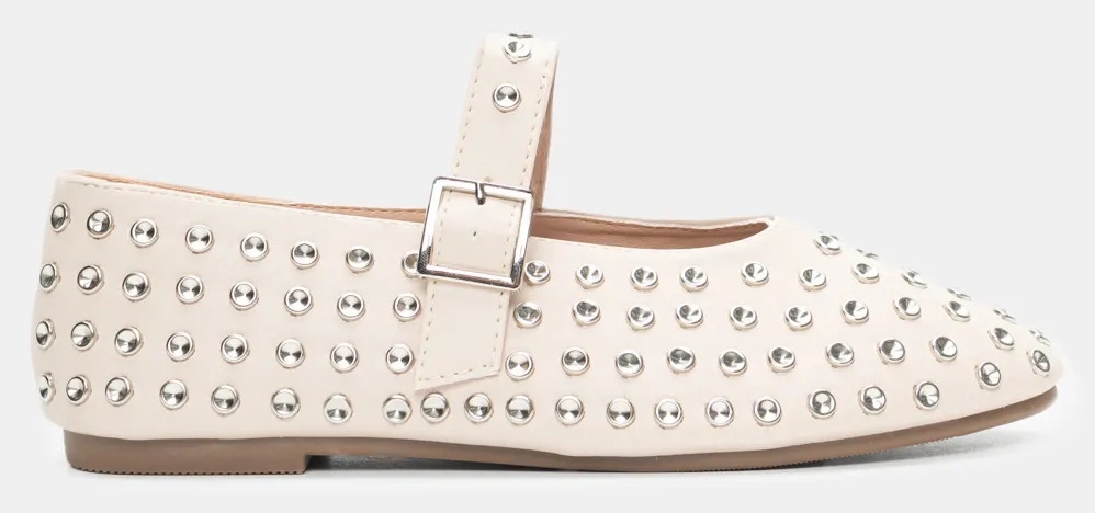 Μπαλαρίνες με Μπαρέτα & Διακοσμητικά Τρούκς - Μπεζ