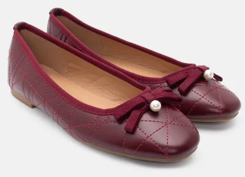 Μπαλαρίνες με Διακοσμητικό Φιόγκο - Μπορντό