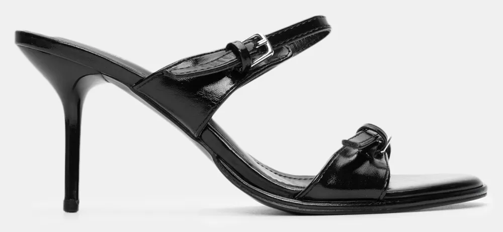 Mules με Διπλές Τόκες - Μαύρο