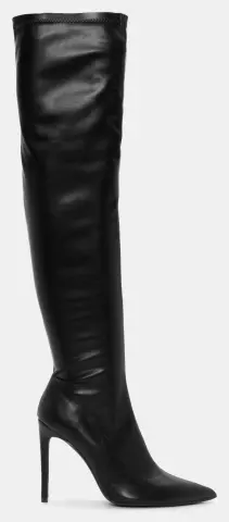 Μπότες Μυτερές Over The Knee - Μαύρο