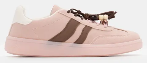 Sneakers με Διακοσμητικές Χάντρες - Ροζ