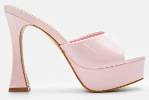 Mules Λουστρίνι με Φιάπα - Ροζ