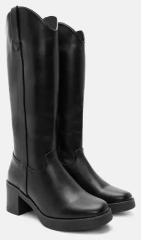 Μπότες με Ραφή στο Πλάι - Μαύρο