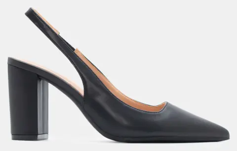 Γόβες Μυτερές με Λάστιχο - Μαύρο-Ματ