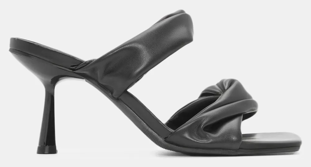 Mules με Στριφογυριστά Λουράκια - Μαύρο