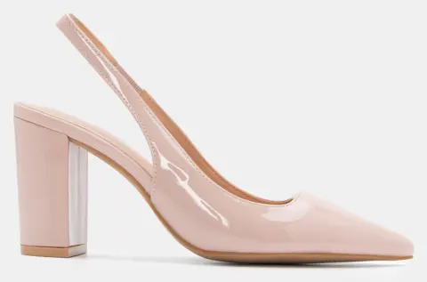 Γόβες Μυτερές με Λάστιχο - Nude