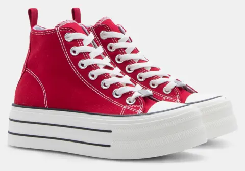 Sneakers Μποτάκια Δίσολα - Κόκκινο