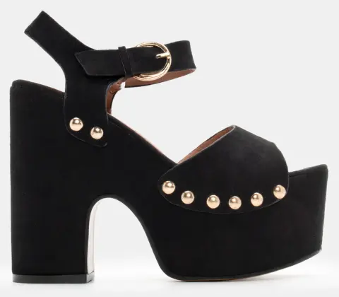 Clogs Πλατφόρμες με Διακοσμητικά Τρούκς - Μαύρο