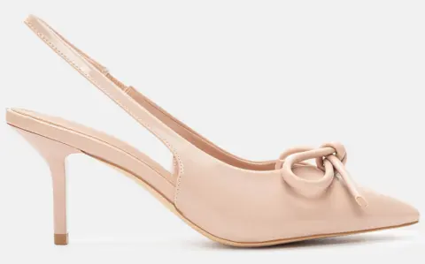 Γόβες Μυτερές με Διακοσμητικό Φιόγκο - Nude