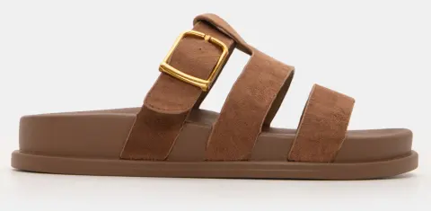 Σανδάλια Flatform με Τόκα - Κάμελ