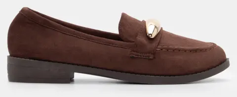 Μοκασίνια με Διακοσμητικό - Καφέ Σκούρο
