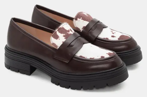 Μοκασίνια με Λεπτομέρεια Cow - Καφέ