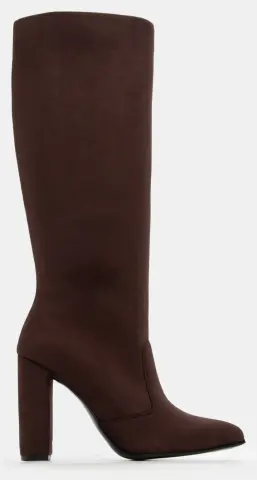 LUIGI DESIGN - Μπότες Μυτερές με Τακούνι - Καφέ