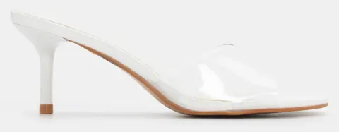 Mules με Διάφανη Φάσα - Λευκό