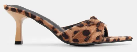 Mules Μυτερά με Μεταλλική Λεπτομέρεια - Animal Print