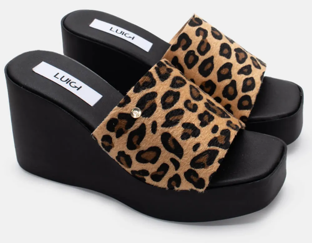 LUIGI DESIGN - Πλατφόρμες με Φαρδιά Φάσα - Animal Print