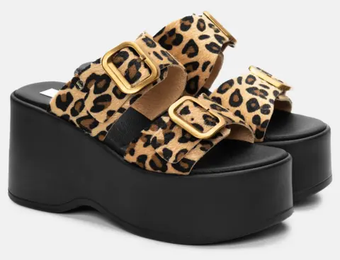 LUIGI DESIGN - Πλατφόρμες με Διπλές Τόκες - Animal Print