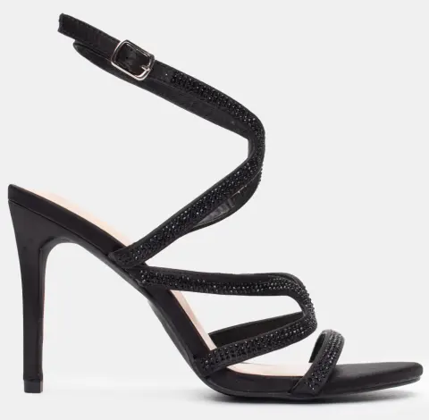Πέδιλα με Strass - Μαύρο