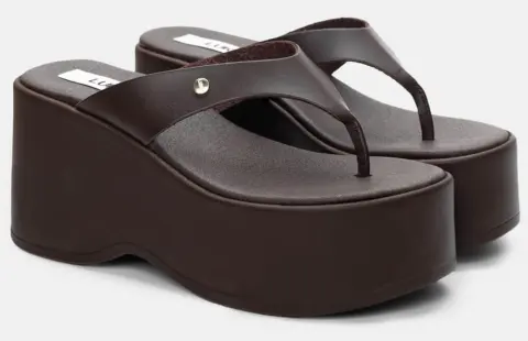 LUIGI DESIGN - Πλατφόρμες με Λεπτή Φάσα - Καφέ Σκούρο