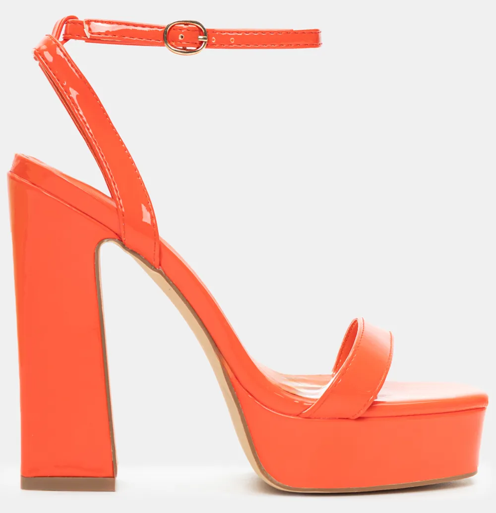 Πέδιλα Λουστρίνι με Φιάπα & Μπαρέτα - Πορτοκαλί