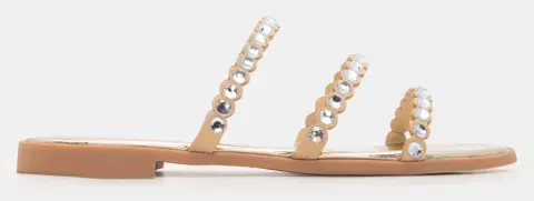 Flat Σανδάλια με Διακοσμητικά Τρούκς - Χρυσό