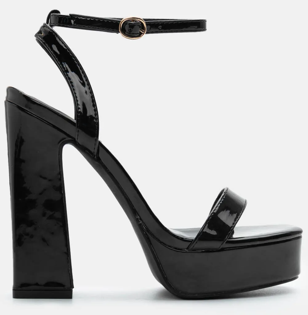 Πέδιλα Λουστρίνι με Φιάπα & Μπαρέτα - Μαύρο