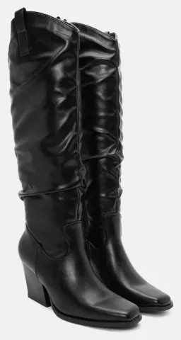 Μπότες Cowboy με Φερμουάρ - Μαύρο