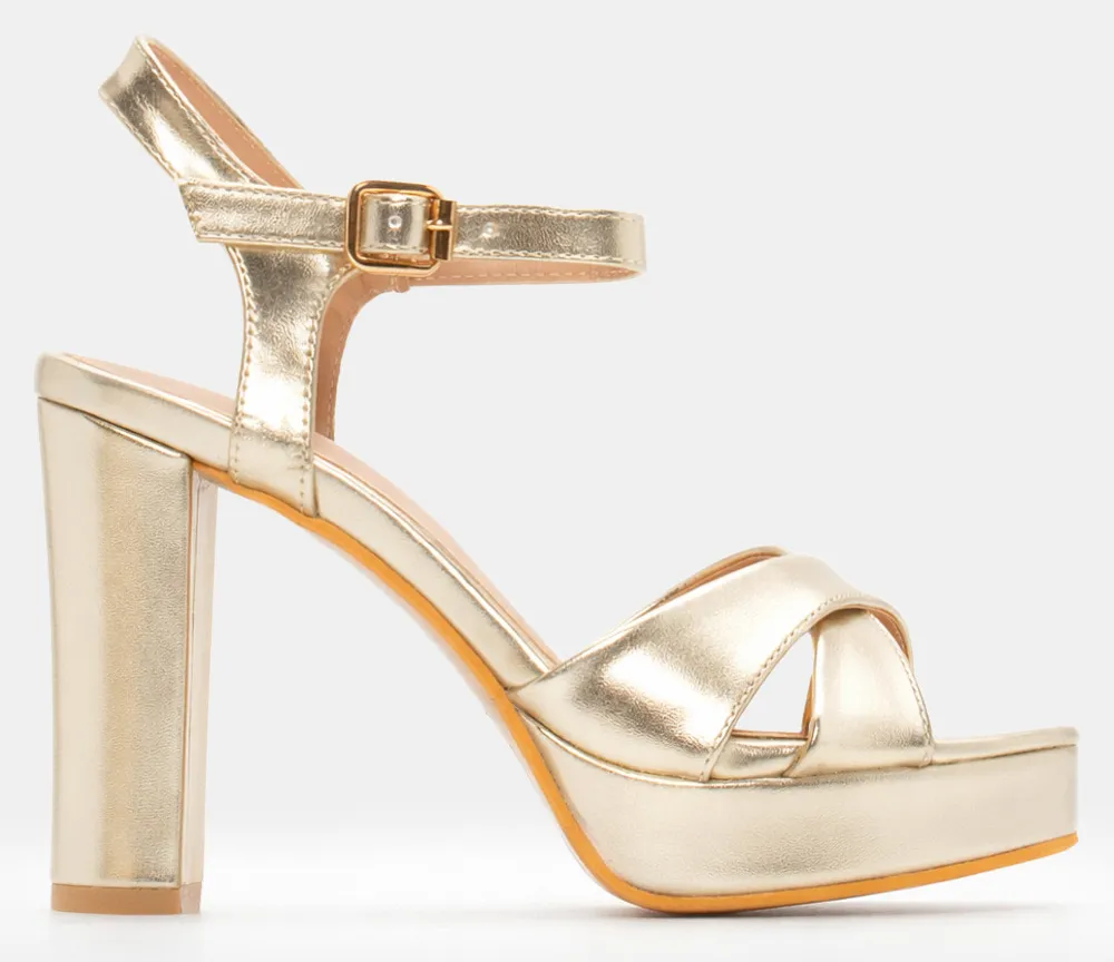 Πέδιλα με Φιάπα & Μπαρέτα - Χρυσό