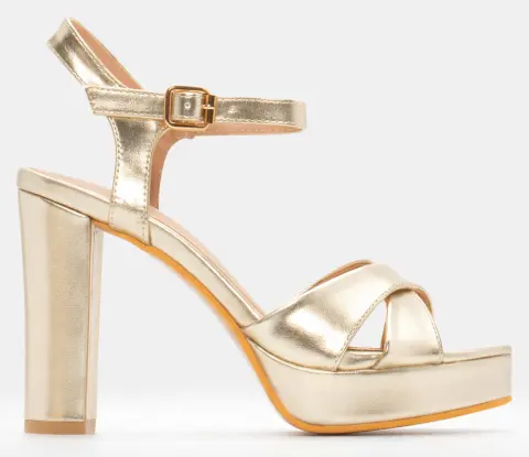 Πέδιλα με Φιάπα & Μπαρέτα - Χρυσό