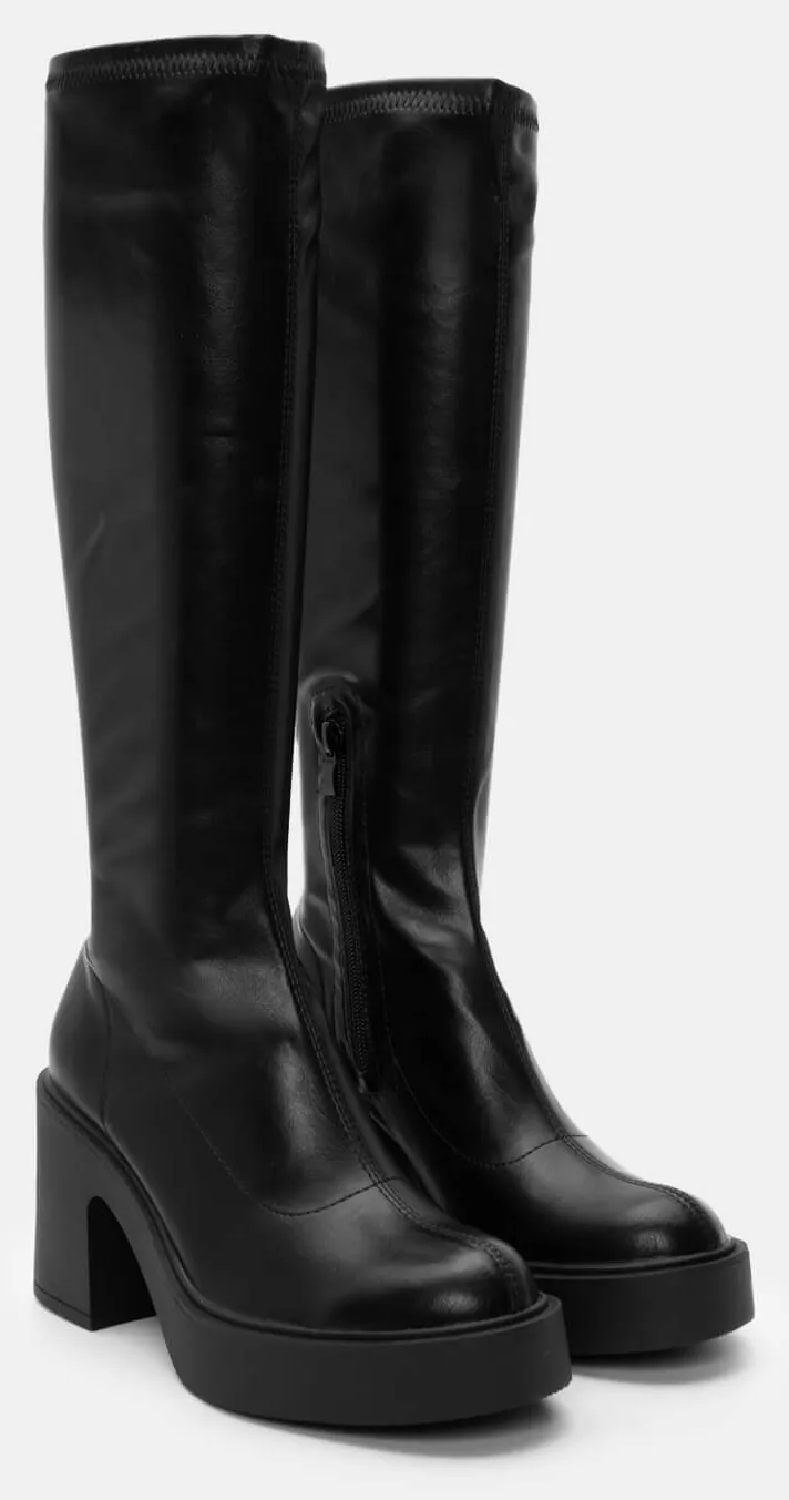 Μπότες Κάλτσα Flatform - Μαύρο