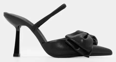 Γόβες Μυτερές με Διακοσμητικό Φιόγκο - Μαύρο