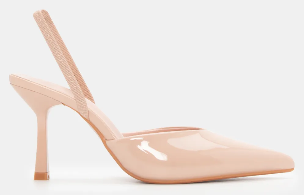 Γόβες Μυτερές με Λάστιχο - Μπεζ