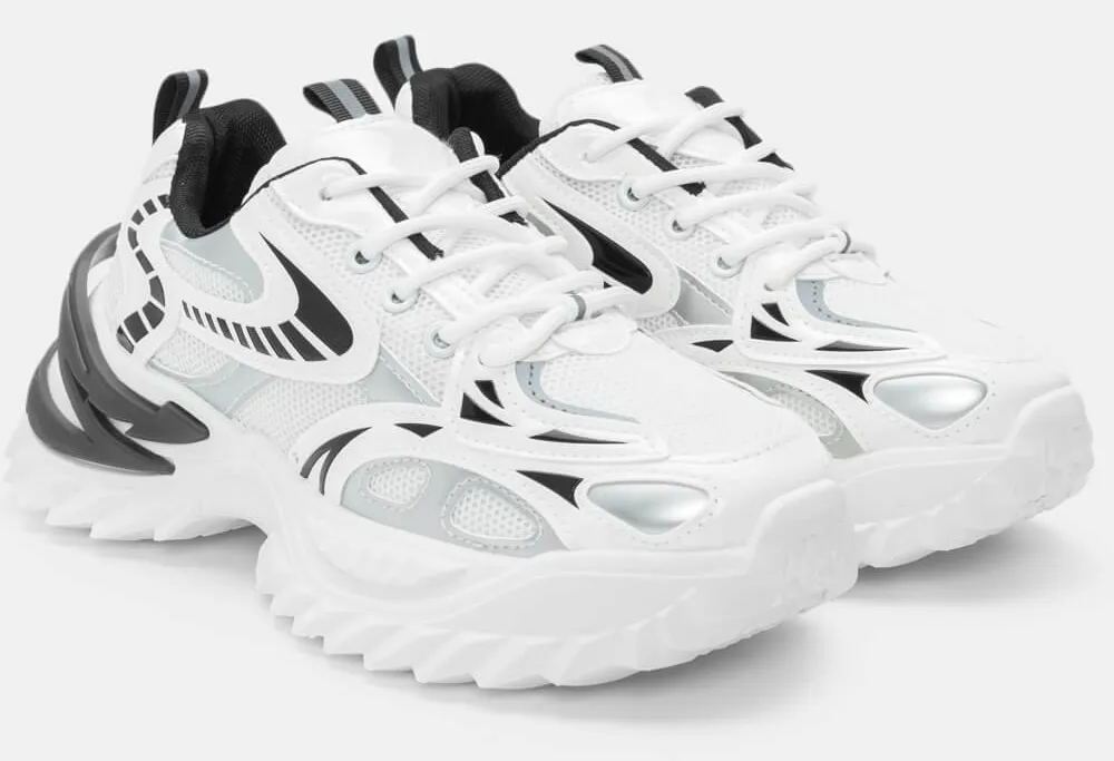 Sneakers σε Συνδυασμό Χρωμάτων - Λευκό