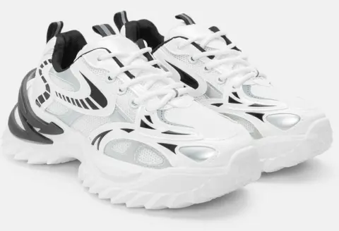 Sneakers σε Συνδυασμό Χρωμάτων - Λευκό