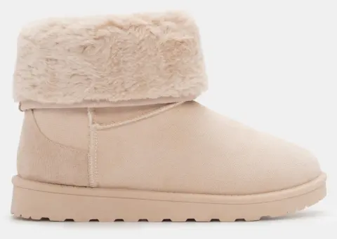 Μποτάκια με Εσωτερική Επένδυση Γούνας - Μπεζ