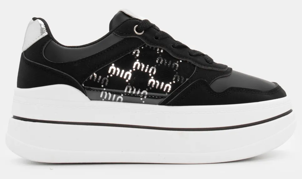 Sneakers σε Συνδυασμό Χρωμάτων & Υλικών - Μαύρο