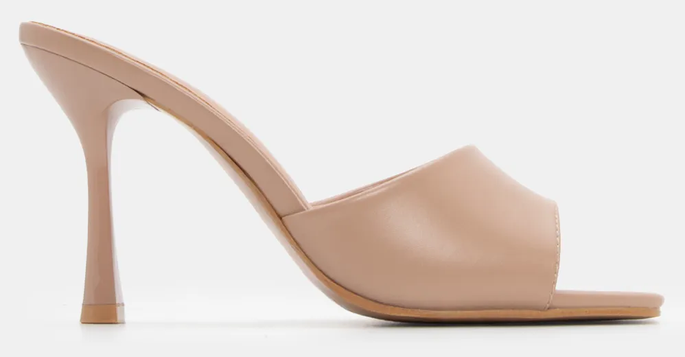 Mules με Φαρδιά Φάσα - Μπεζ-Σκούρο