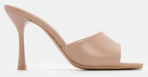 Mules με Φαρδιά Φάσα - Μπεζ-Σκούρο