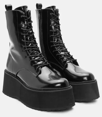 Αρβυλάκια Δίσολα με Φερμουάρ - Μαύρο-Λουστρίνι