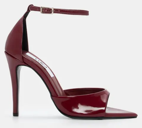 LUIGI DESIGN - Πέδιλα Μυτερά με Μπαρέτα - Μπορντό-Λουστρίνι