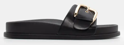 Σανδάλια Flatform με Ζωνάκι - Μαύρο