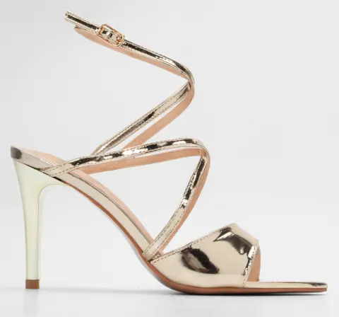 Πέδιλα με Χιαστί Μπαρέτα - Χρυσό