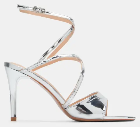 Πέδιλα με Χιαστί Μπαρέτα - Ασημί