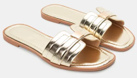 Flat Σανδάλια με Διακοσμητικό - Χρυσό