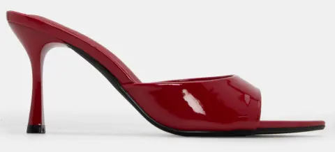 Mules Μυτερά με Φάσα - Μπορντό-Λουστρίνι