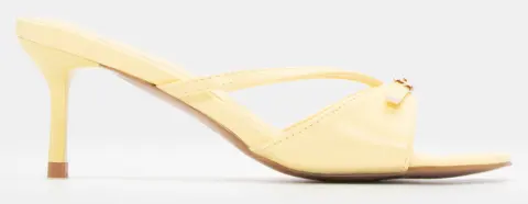 Mules με Λουράκια & Τόκα - Κίτρινο