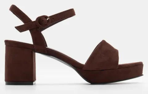 Πέδιλα με Μπαρέτα - Καφέ Σκούρο