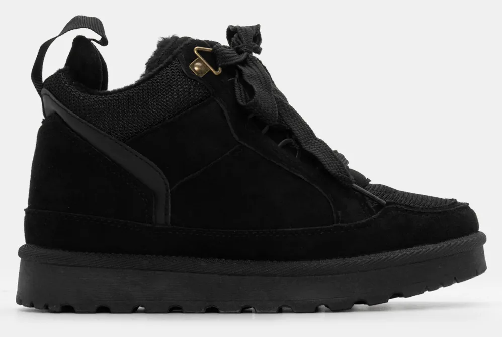 Sneakers Μποτάκια με Εσωτερική Επένδυση Γούνας - Μαύρο